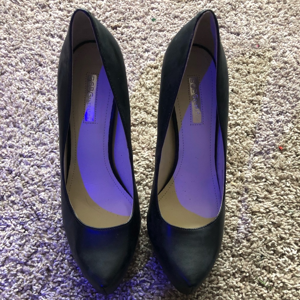 Matte black heels